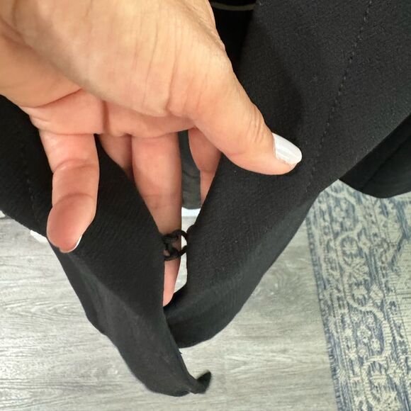 J Crew Women's Coat Wool Blend Long Black Fitted Size 10 Work Travel Casual - Picture 3 of 8